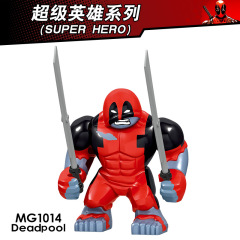 MG1014 Big Figures Marvel Comics Super Hero Deadpool Wade Winston Wilson with Weapon X New Mutants Educational Building Blocks Kids Gift Toys
