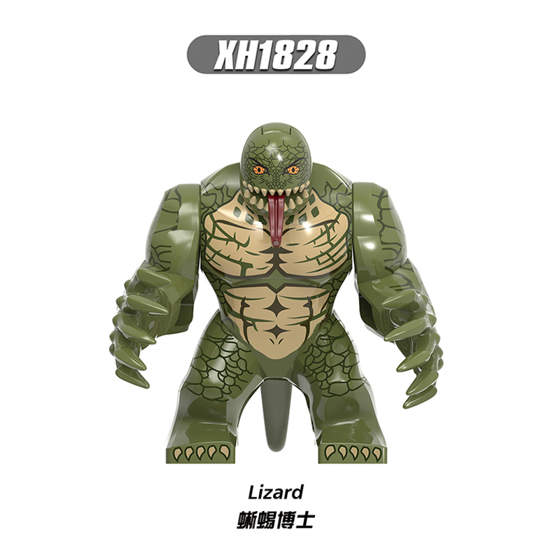 XH1828 Marvel Comics Superhero Character Curtis Curt Connors Big Figures Juguetes Plastic Building Block Set Children Toys