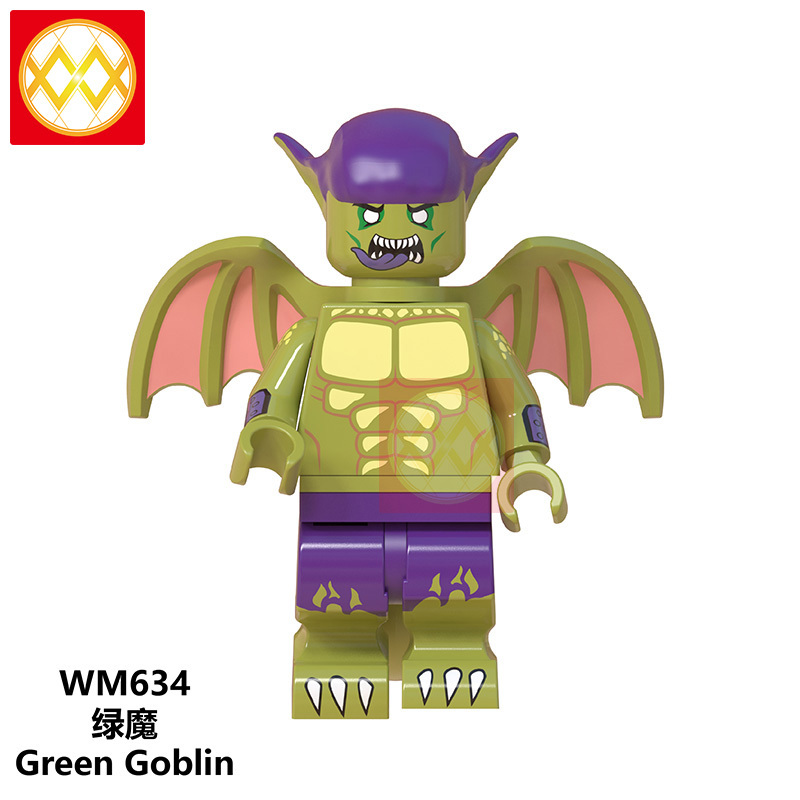 WM6052 DC superhero Spider man miles Gwen Prowler Green goblin mini figures juguetes mini toys building blocks sets Toys for kids