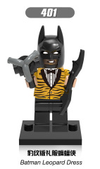 X0133  Movie DC Comic SuperHero Batman Leopard Dress Juguetes Minifigs Building Blocks Sets Educational  Kids Toys