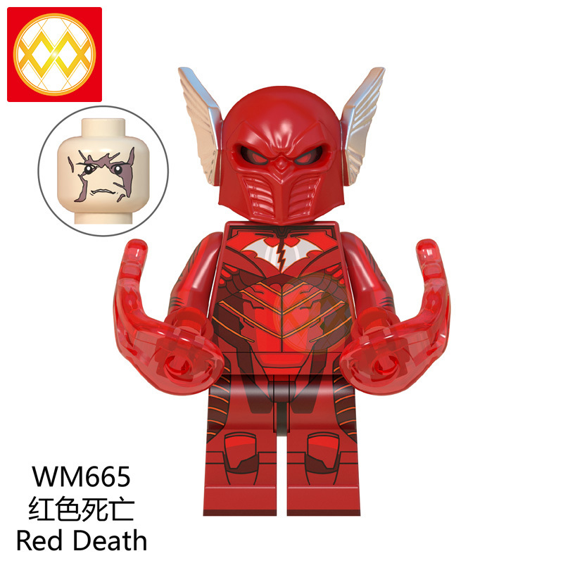 WM6057 DC Marvel superhero Bat man red death the merciless the drowned murder machine the bat who laughs mini figures juguetes mini toys building blocks sets Toys for kids