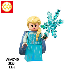 WM6067 Disney Princess series Elsa Anna Lucy candy rapper Lego girl minifigures juguetes mini toys building blocks sets Toys for kids