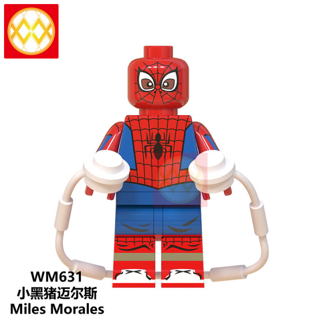 WM6052 DC superhero Spider man miles Gwen Prowler Green goblin mini figures juguetes mini toys building blocks sets Toys for kids