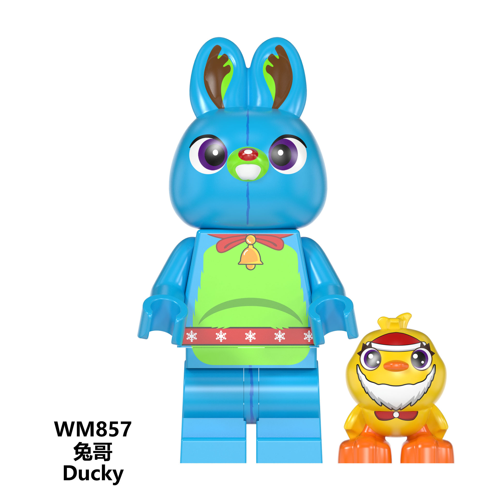 WM6077 Toy Story Christmas Buzz lightyear Woody Jessie Alien Ducky duke caboom minifigures juguetes mini toys building blocks sets Toys for kids