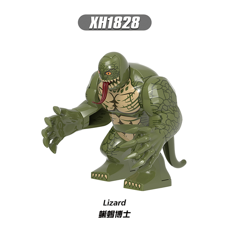 XH1828 Marvel Comics Superhero Character Curtis Curt Connors Big Figures Juguetes Plastic Building Block Set Children Toys