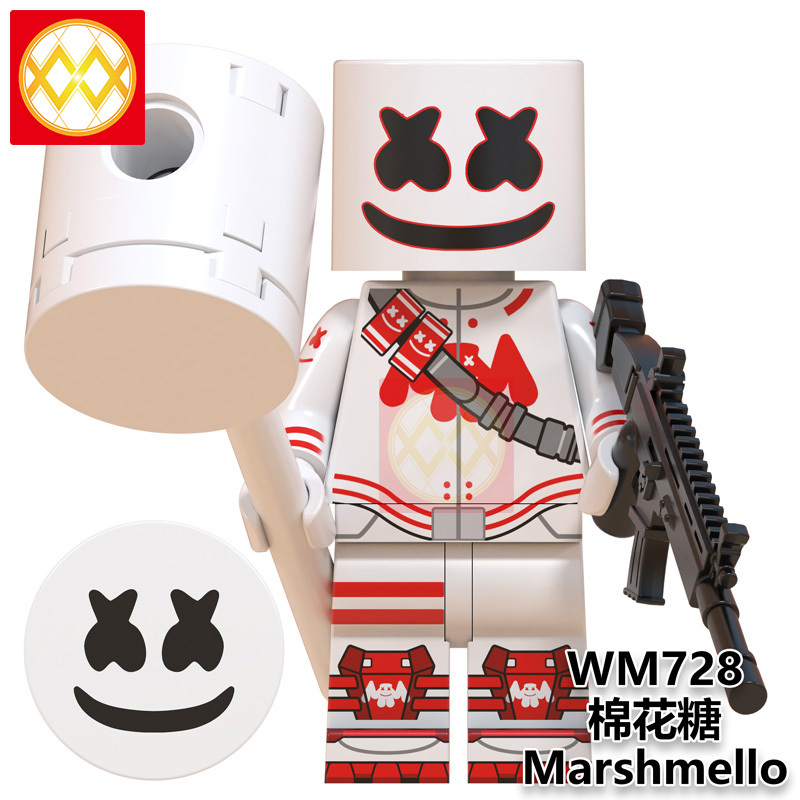 WM6064 Marshmello DJ band singer star minifigures juguetes mini toys building blocks sets Toys for kids