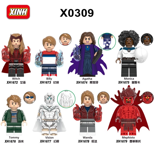 X0309  Marvel Comics Superhero Character Marvel's The Avengers Series Juguetes Plastic Building Block Set Children Toys