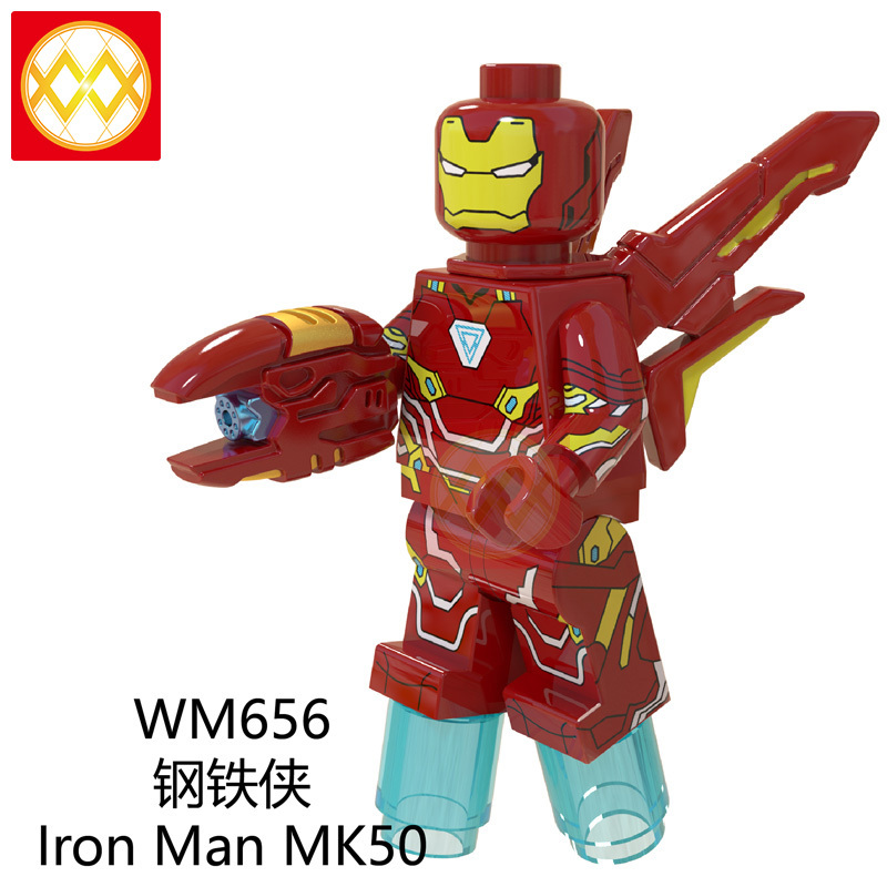 WM6055 DC Marvel superhero Iron Man MK50 MK85 MK41 Captain Rocket War machine black Widow mini figures juguetes mini toys building blocks sets Toys for kids