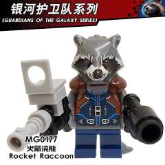 MG0177 Guardians of the Galaxy Series Rocket Raccoon Marvel Comics Super Hero Minifigures Educational Action Building Blocks Children Gift Toys Juguetes