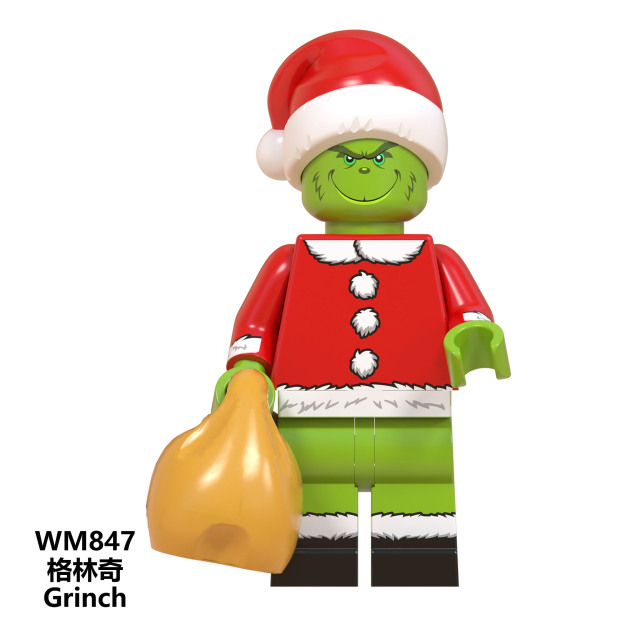 WM6076 Christmas series Grinch Jack Angel Stitch sonic santa claus mickey minnie mini figures juguetes mini toys building blocks sets Toys for kids
