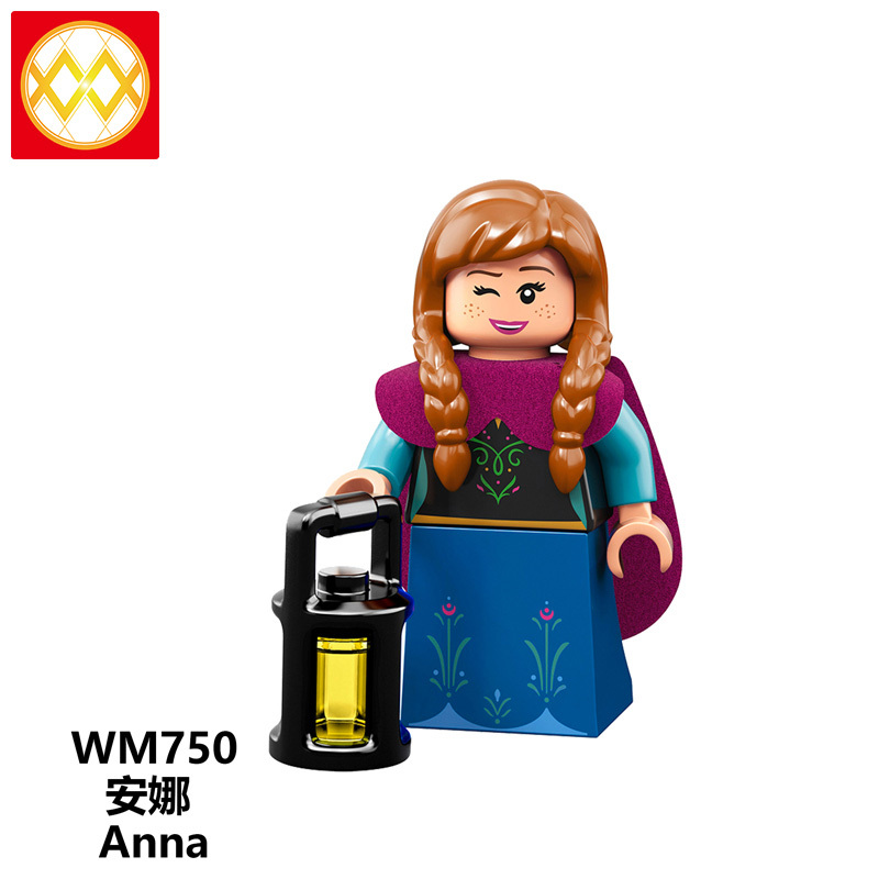 WM6067 Disney Princess series Elsa Anna Lucy candy rapper Lego girl minifigures juguetes mini toys building blocks sets Toys for kids