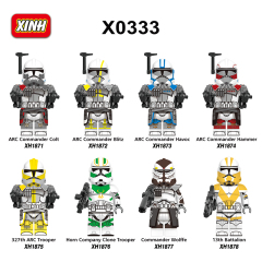 X0333 Star Wars ARC Commander Colt Blitz Havoc Clone Trooper Minifigs Juguetes  Plastic Building Block Bricks Kids Toys
