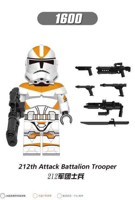 X0300 Star Wars 212th 327th Attack Battalion Trooper  Commander Minifigs Juguetes Plastic Building Block Bricks Kids Toys