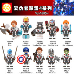 WM6054 DC Marvel superhero Avengers: Endgame 4 Thor Iron Man Rocket Raccoon War machine black Widow mini figures juguetes mini toys building blocks sets Toys for kids