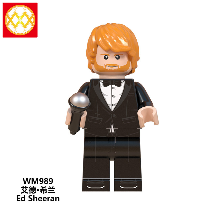 WM6093 DJ band singer star Ed Sheeran minifigures juguetes mini toys building blocks sets Toys for kids