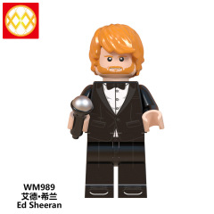 WM6093 DJ band singer star Ed Sheeran minifigures juguetes mini toys building blocks sets Toys for kids
