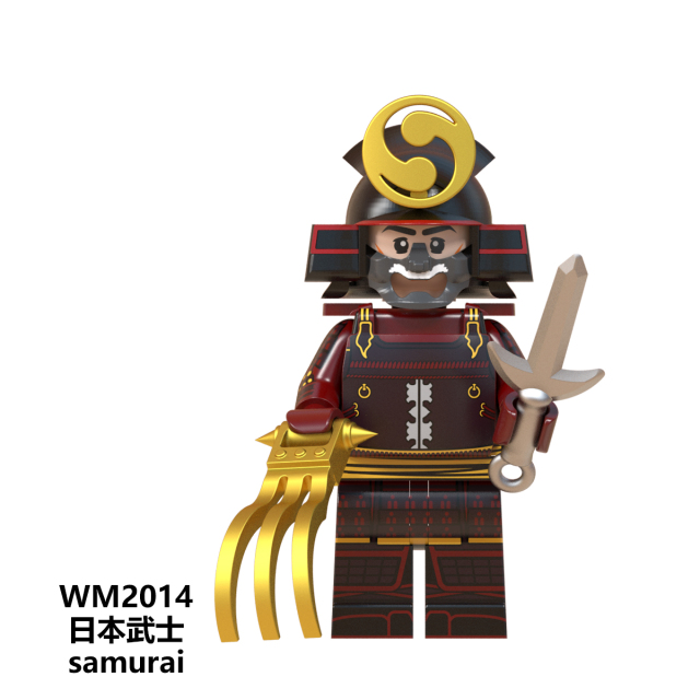 WM6096 Anime Japanese Samurai mini figures juguetes mini toys building blocks sets Toys for kids