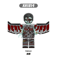 X0325  Marvel Comics Superhero Character Captain America lron Man Falcon Juguetes Plastic Building Block Set Children Toys