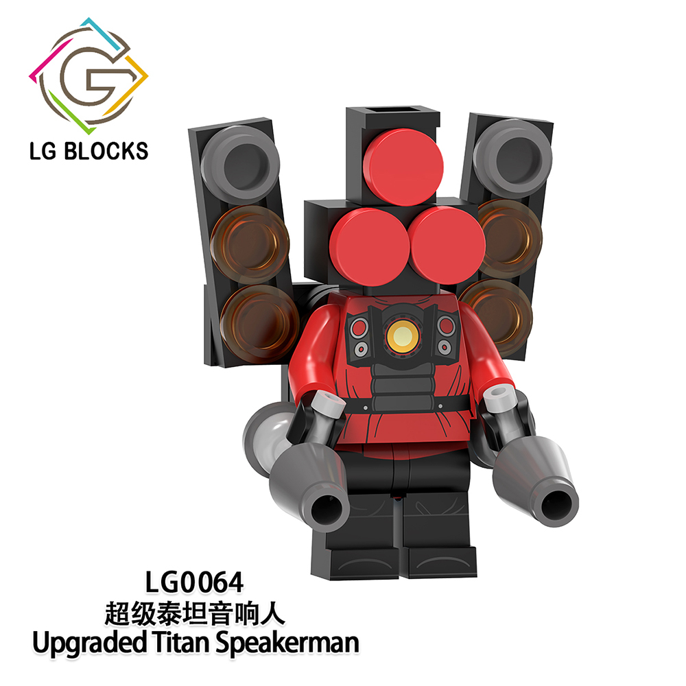 LG1009 Upgraded Titan Cameraman Speakerman TV Man Skibidi Toilet Game Character Minifigures Building Blocks Children Gift Toys