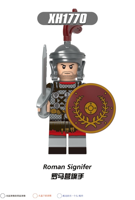 X0320  Medieval Military  Roman Gladiator Greece Hoplite Action Minifigs Juguetes Building Blocks Education  Kid Toys