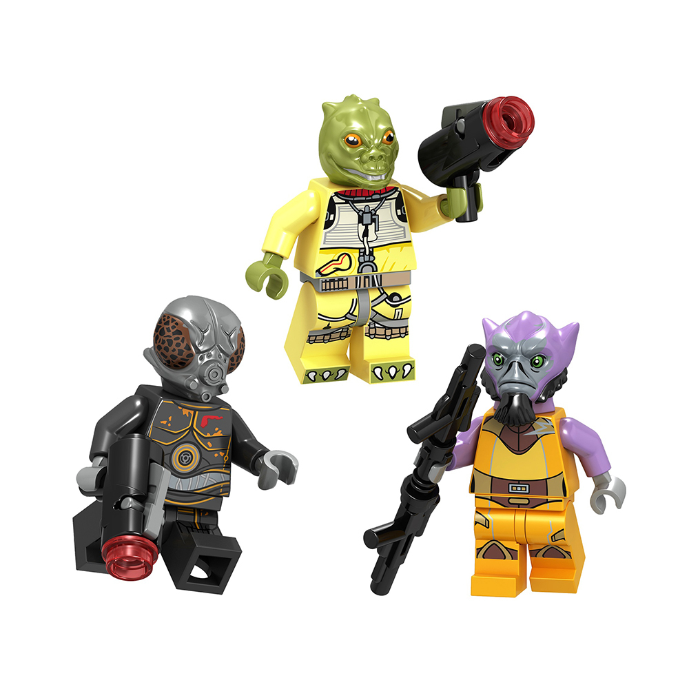 MG0208-0210 Star Wars The Empire Strikes Back Movie Bossk 4-Lom Zeb Orrelios Mini Figures Action Bricks Model Collect Building Blocks Kids Gift Toys