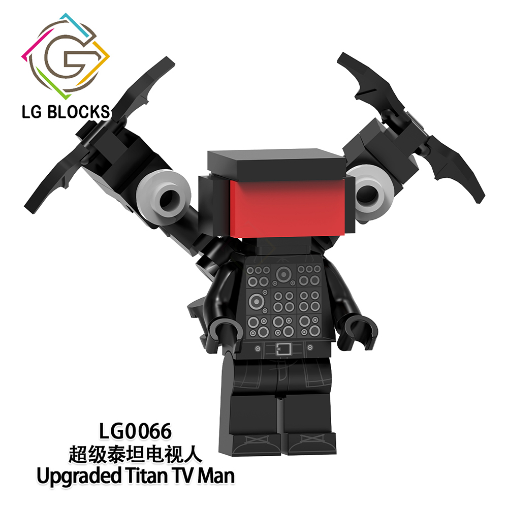 LG1009 Upgraded Titan Cameraman Speakerman TV Man Skibidi Toilet Game Character Minifigures Building Blocks Children Gift Toys