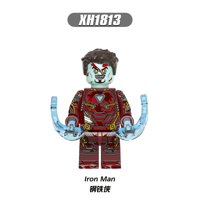 X0325  Marvel Comics Superhero Character Captain America lron Man Falcon Juguetes Plastic Building Block Set Children Toys