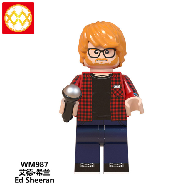 WM6093 DJ band singer star Ed Sheeran minifigures juguetes mini toys building blocks sets Toys for kids