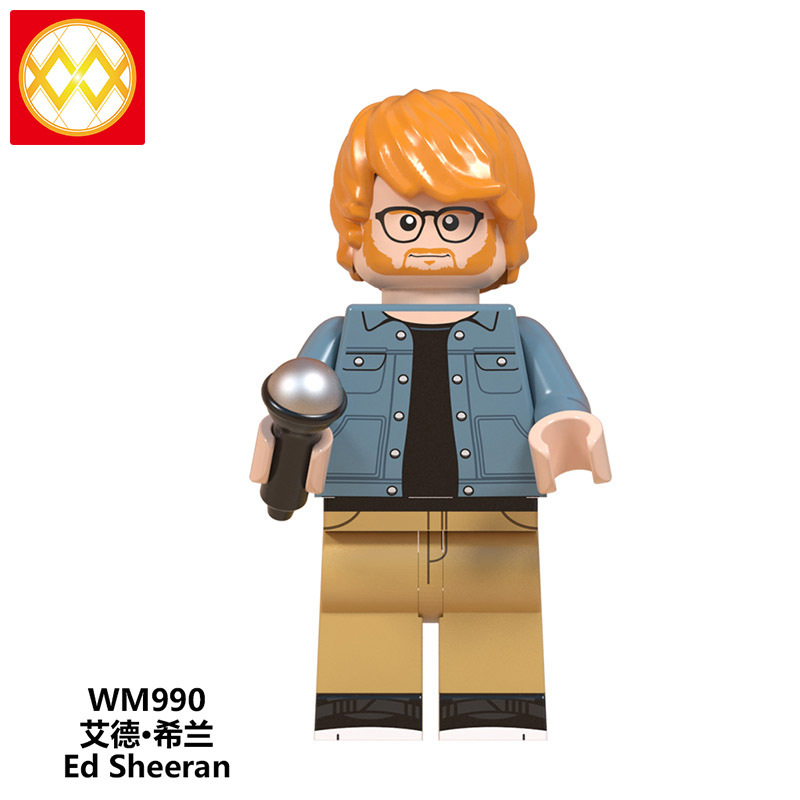 WM6093 DJ band singer star Ed Sheeran minifigures juguetes mini toys building blocks sets Toys for kids