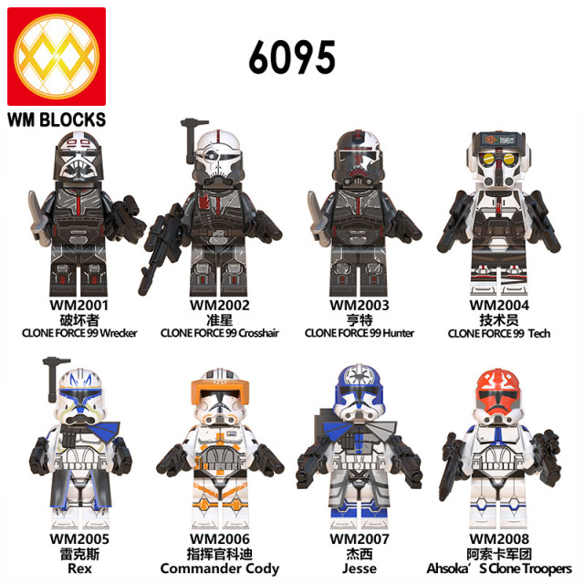 WM6095 Star wars Rex commander cody Jesse Ahsoka mini figures juguetes mini toys building blocks sets Toys for kids