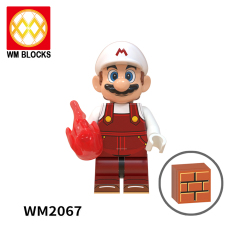 WM6103 Super Mario Kinopio Luigi Koopa Wario Princess Peach Yoshi Waluigi mini figures juguetes mini toys building blocks sets Toys for kids