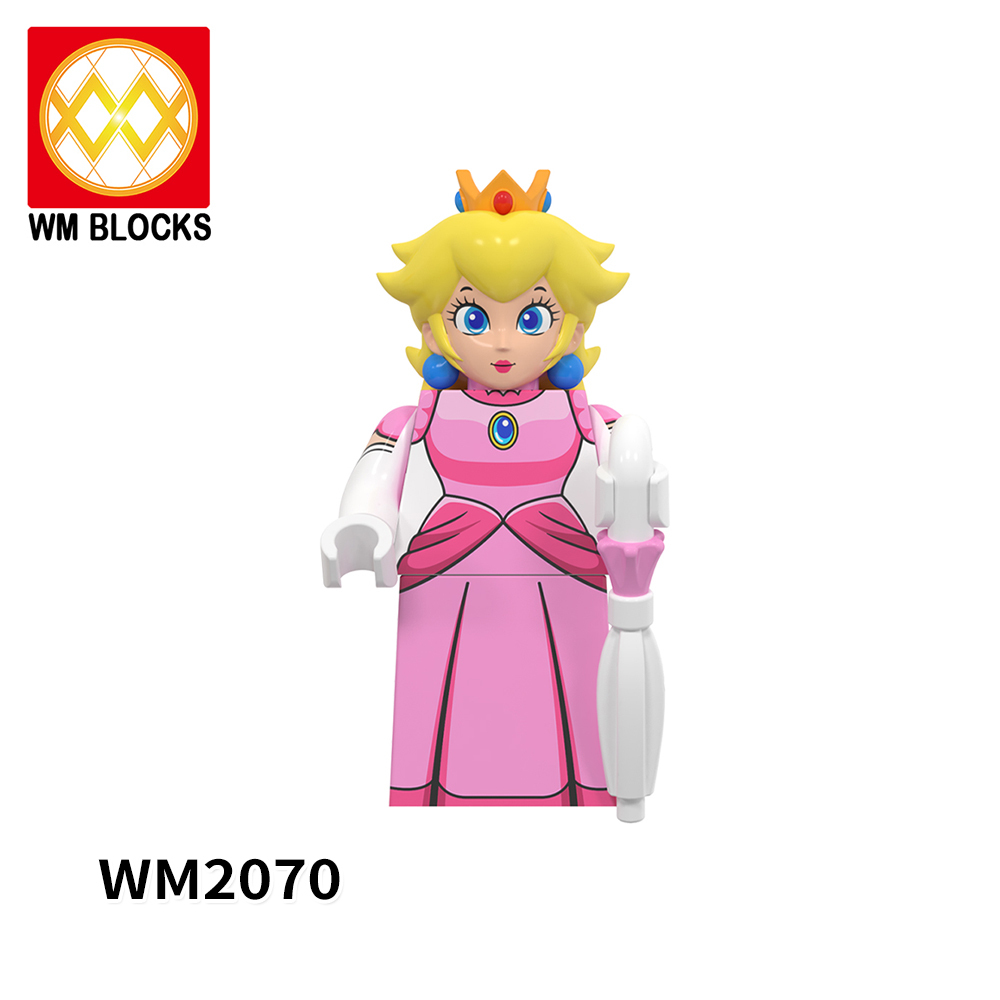 WM6103 Super Mario Kinopio Luigi Koopa Wario Princess Peach Yoshi Waluigi mini figures juguetes mini toys building blocks sets Toys for kids
