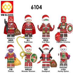 WM6104 DC Marvel superhero Christmas Avengers Thor Iron Man captain America Hawkeye shuri gamora mini figures juguetes mini toys building blocks sets Toys for kids