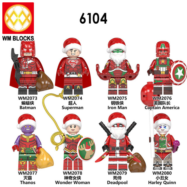 WM6104 DC Marvel superhero Christmas Avengers Thor Iron Man captain America Hawkeye shuri gamora mini figures juguetes mini toys building blocks sets Toys for kids