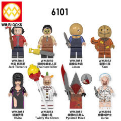 WM6101 Horror series Halloween Jack Chainsaw killer Jason Sam Elvira Pyramid Head Nurse mini figures juguetes mini toys building blocks sets Toys for kids