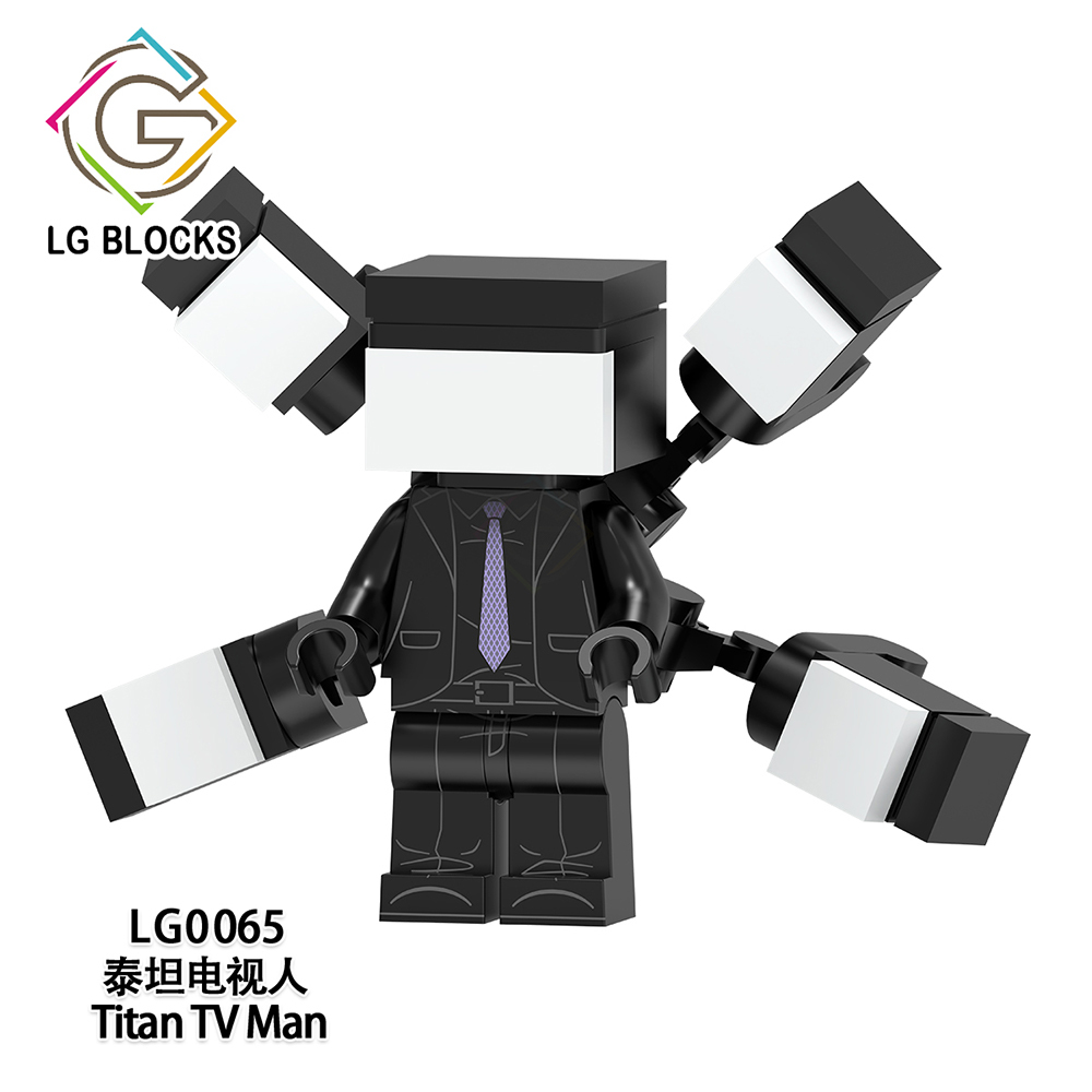 LG1009 Upgraded Titan Cameraman Speakerman TV Man Skibidi Toilet Game Character Minifigures Building Blocks Children Gift Toys
