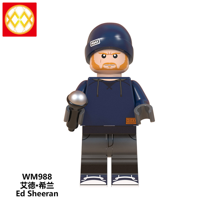 WM6093 DJ band singer star Ed Sheeran minifigures juguetes mini toys building blocks sets Toys for kids