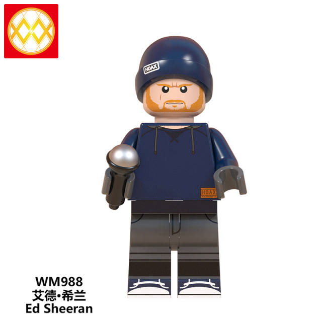 WM6093 DJ band singer star Ed Sheeran minifigures juguetes mini toys building blocks sets Toys for kids