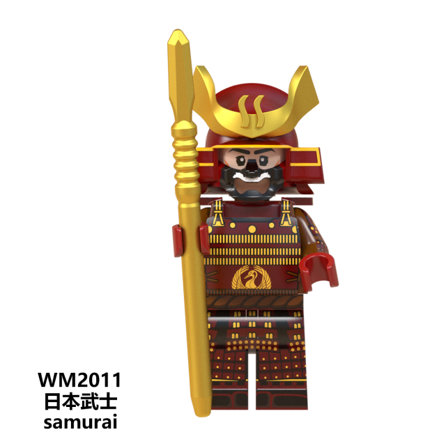 WM6096 Anime Japanese Samurai mini figures juguetes mini toys building blocks sets Toys for kids