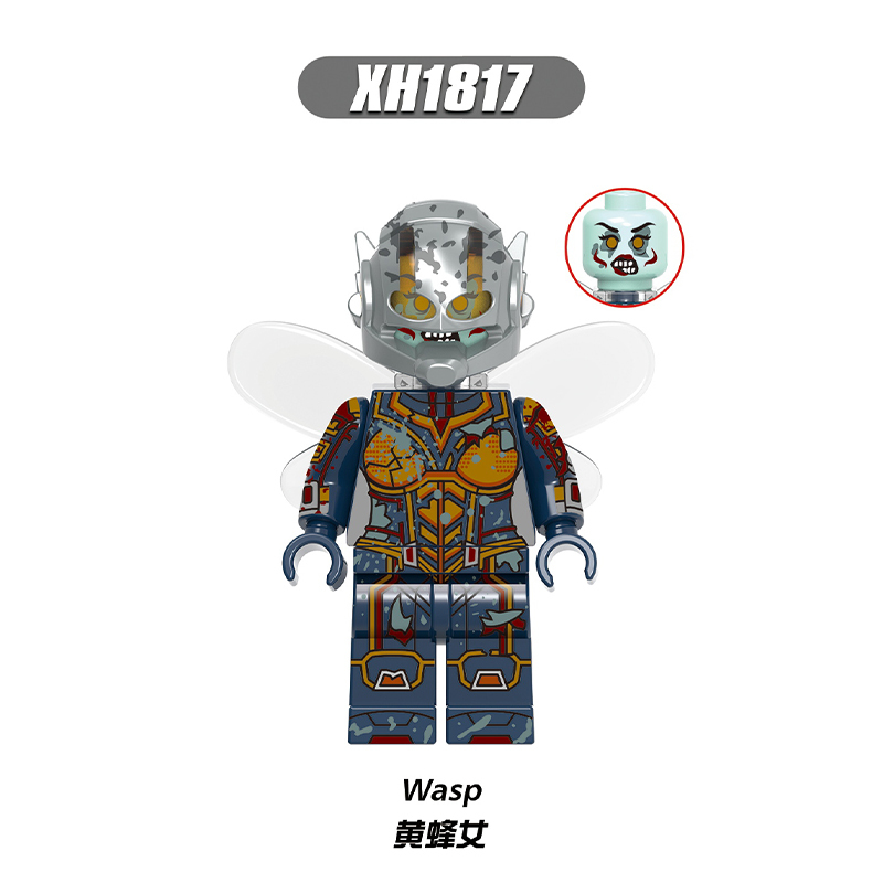 X0325  Marvel Comics Superhero Character Captain America lron Man Falcon Juguetes Plastic Building Block Set Children Toys