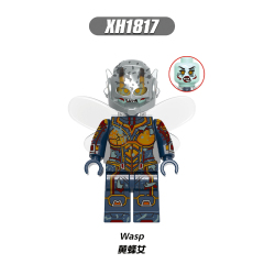 X0325  Marvel Comics Superhero Character Captain America lron Man Falcon Juguetes Plastic Building Block Set Children Toys