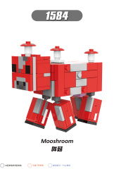 X0298 Game My World MC Minecraft Snow Golem Mooshroom Minifigs Plastic Building Block Sets Educational Kids Toys