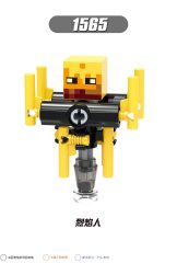 X0294 Game My World MC Minecraft Golden Knight Piglin Brute Sniffer Allay Llama Minifigs Plastic Building Block Sets Educational Kids Toys