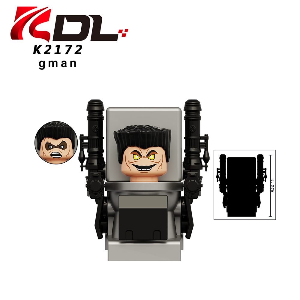 KDL823 Skibidi Toilet Game Series Characters Humanoid Dr. Toilet Man Cameraman Female Agent Gman Building Blocks Mini Figures Educational Kids Gift Toys