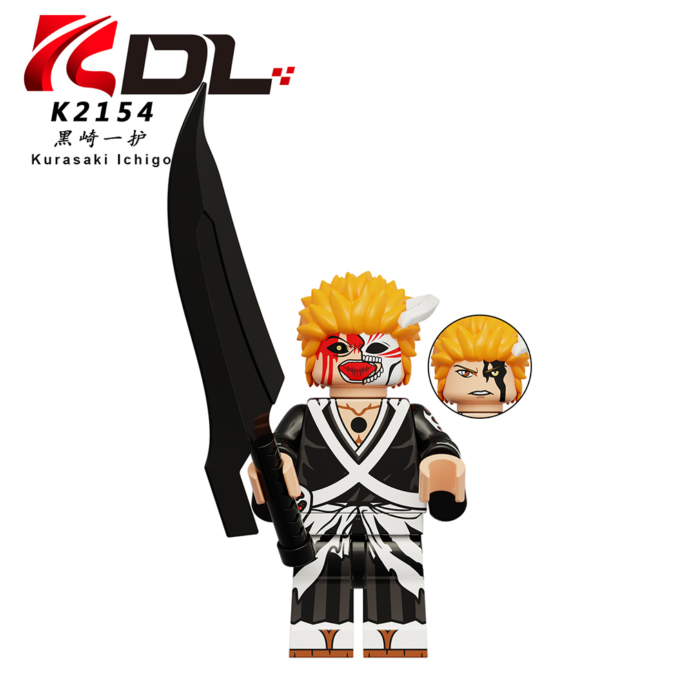 KDL820 Anime BLEACH Kurosaki Ichigo Yhwach Aizen Sousuke Hitsugaya Toushirou  Kuchiki Rukia Mini Figures Educational Action Building Blocks for Kids Gift Toys