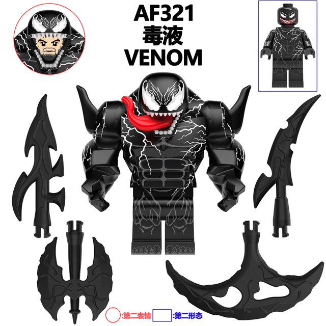 AF321-326  Marvel Comics Christmas VENOM CARNAGE RIOT WONIA-ILNV Minifigure Boys Bricks Building Block Sets Kids Toys