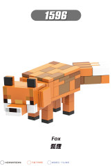 X0299 Game My World MC Minecraft Hex Hedwig Hal Valorie Fox Minifigs Plastic Building Block Sets Educational Kids Toys