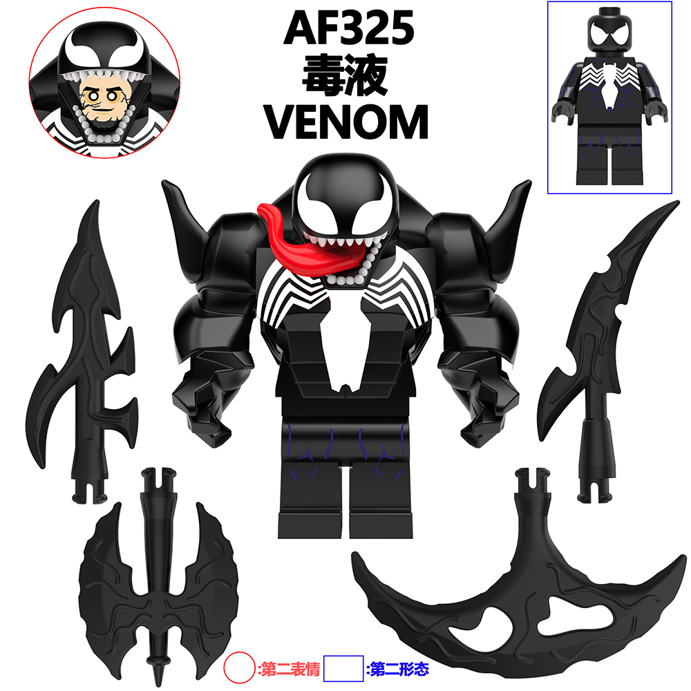 AF321-326  Marvel Comics Christmas VENOM CARNAGE RIOT WONIA-ILNV Minifigure Boys Bricks Building Block Sets Kids Toys