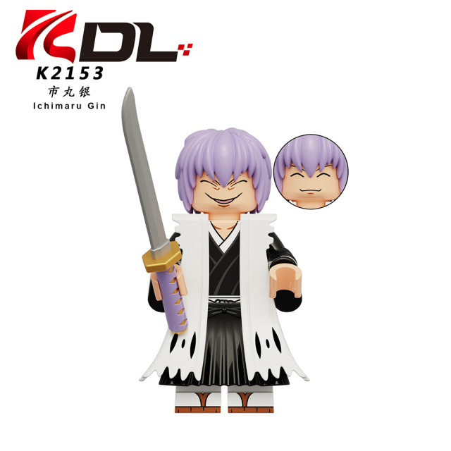 KDL820 Anime BLEACH Kurosaki Ichigo Yhwach Aizen Sousuke Hitsugaya Toushirou  Kuchiki Rukia Mini Figures Educational Action Building Blocks for Kids Gift Toys