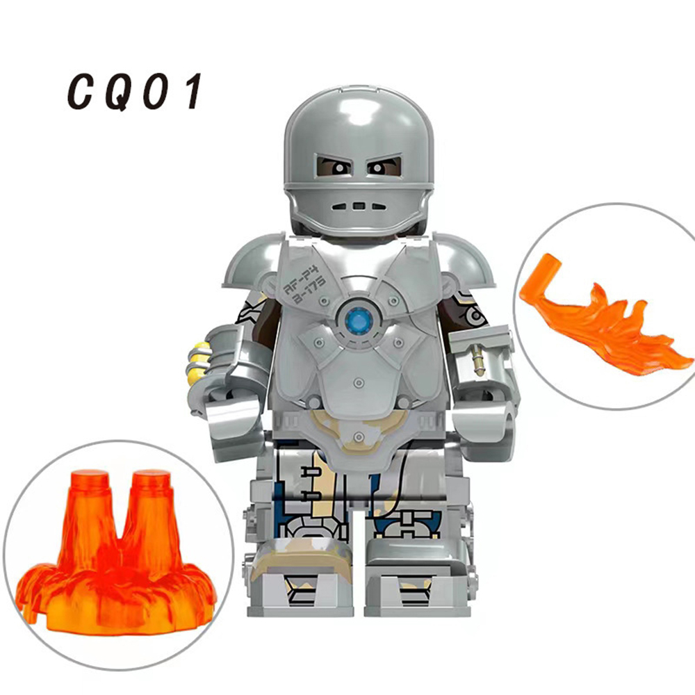 CQ01 Marvel Comics Super Heros Christmas Iron And Steel Machine Mark Armour Helmet Minifigure Building Block Sets Kids Boys Toys